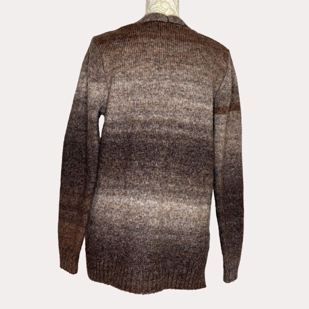 Retrology Open Front Cardigan Sweater Hombre Patch Pocket Tan S - Picture 3 of 5